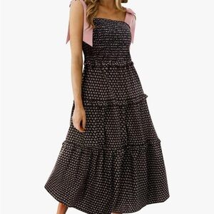 tie shoulder floral dress | amazon